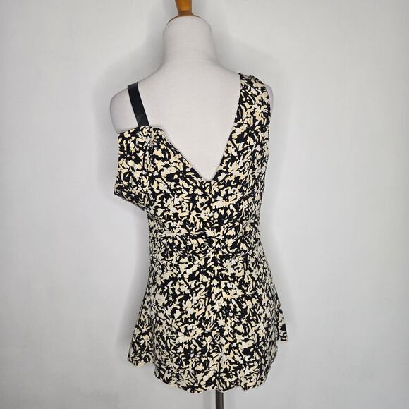 Proenza Schouler Asymmetrical Pleated Top Silk Floral Edgy Chain Women 6 - Picture 4 of 13